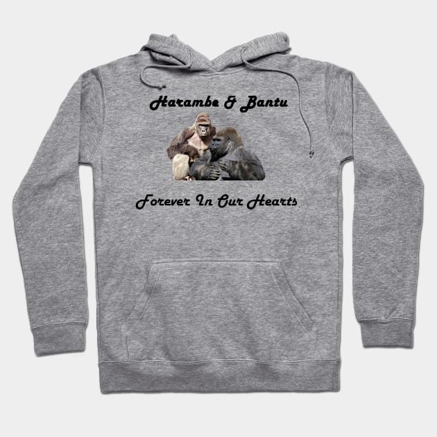 Harambe and Bantu forever in our hearts (Black) Hoodie by harambism